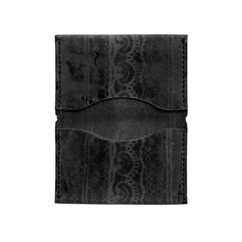 Black Lace Printed + Riveted Wallet