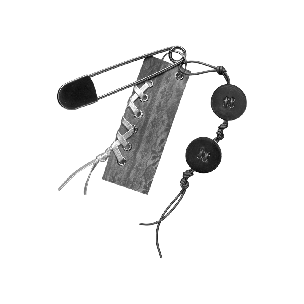 Lace + Button Keychain