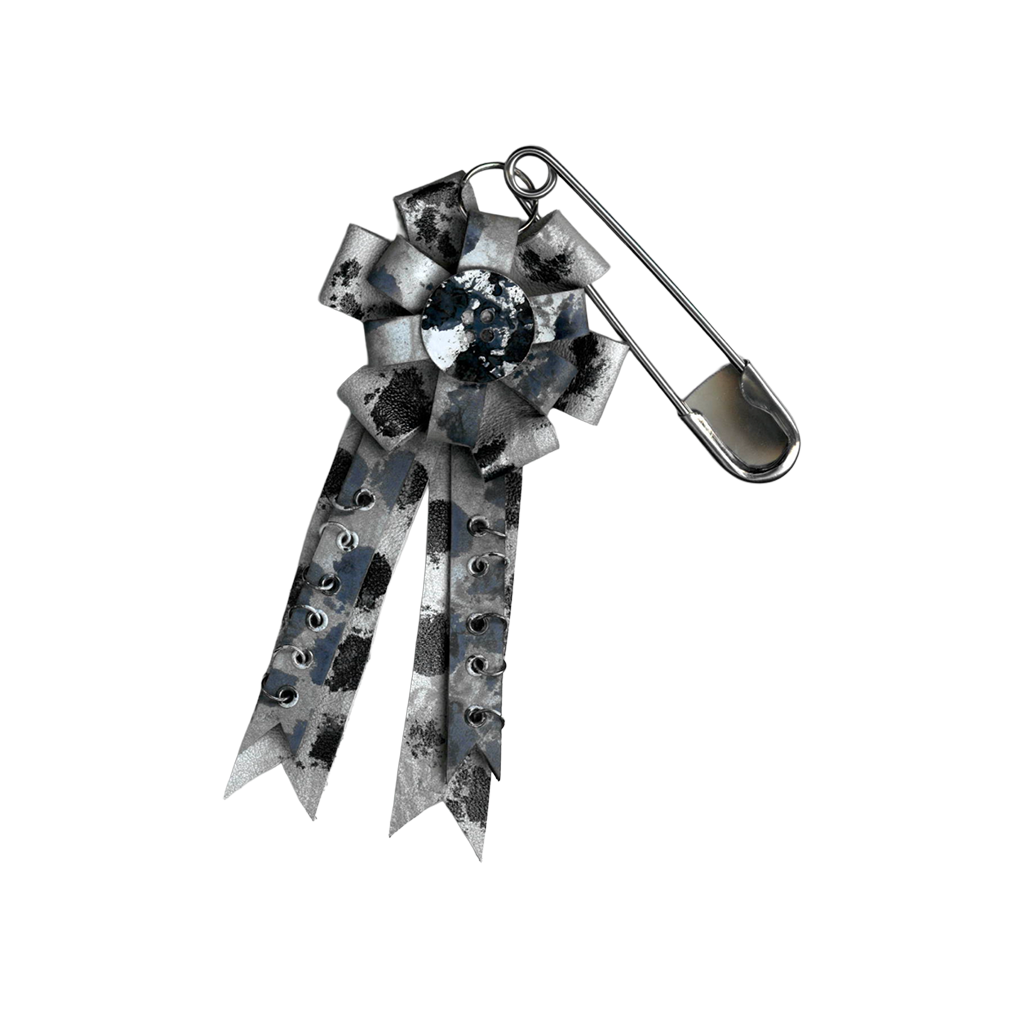Leather Ribbon Keychain