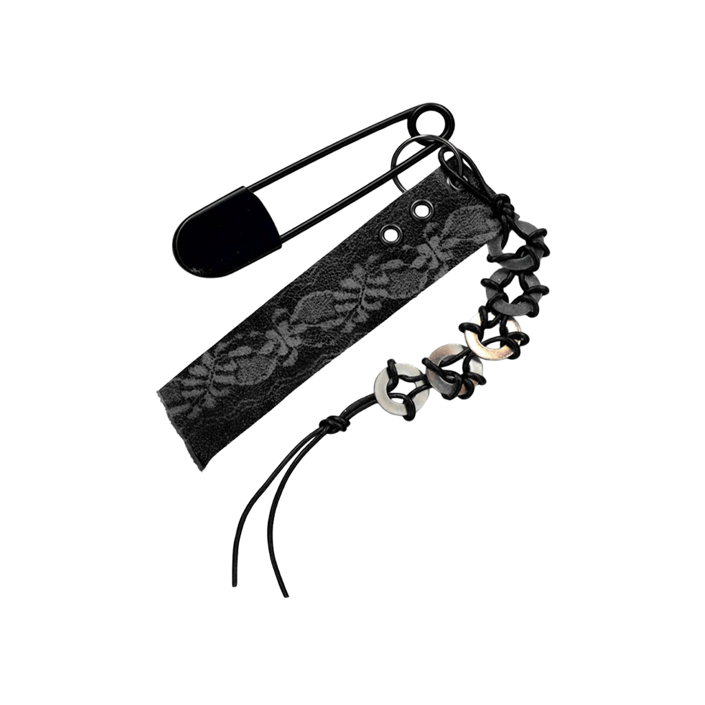 Black Lace Leather Keychain